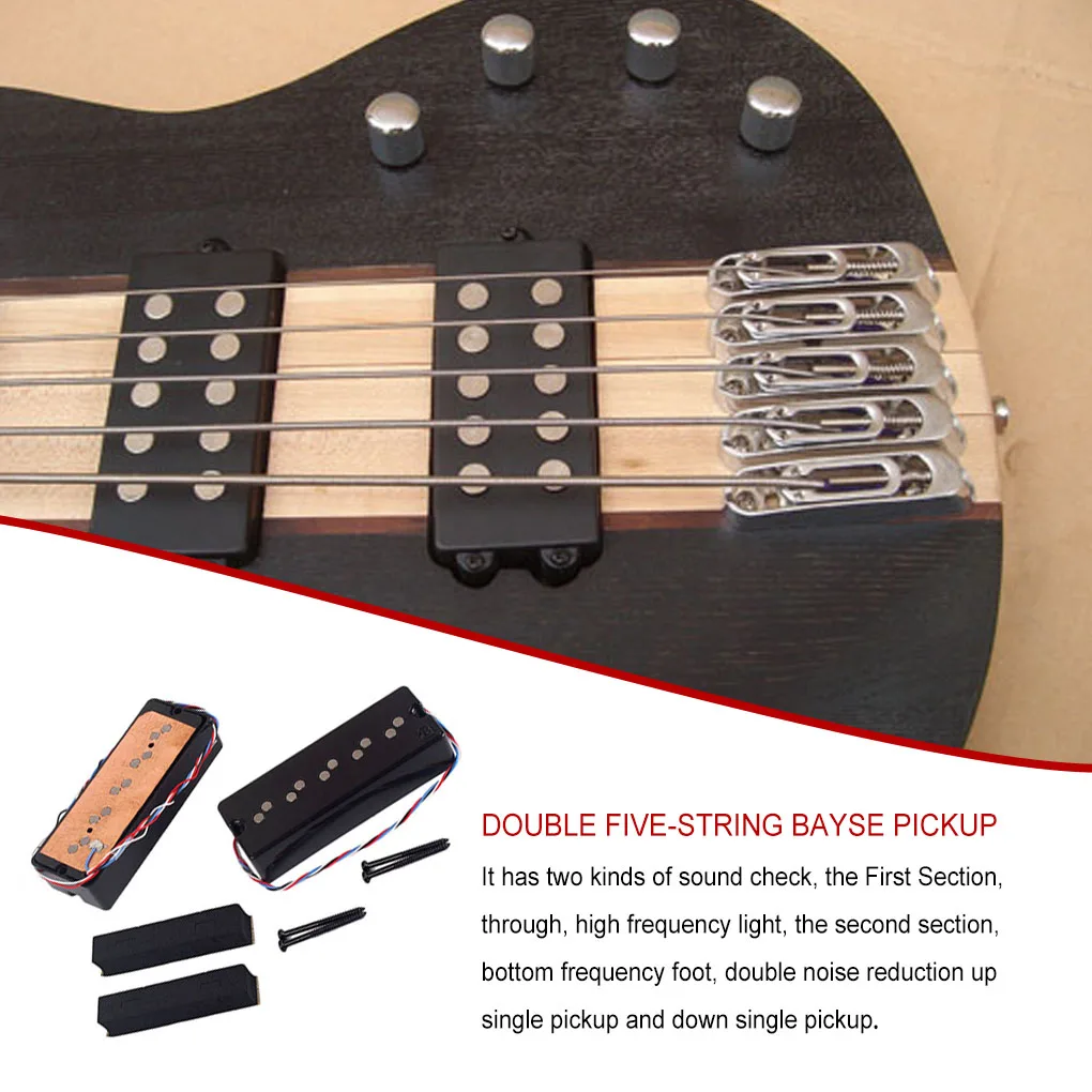

Bass Neck Bridge Pickup Guitar Humbucker Pickups Set Mandolin Fittings
