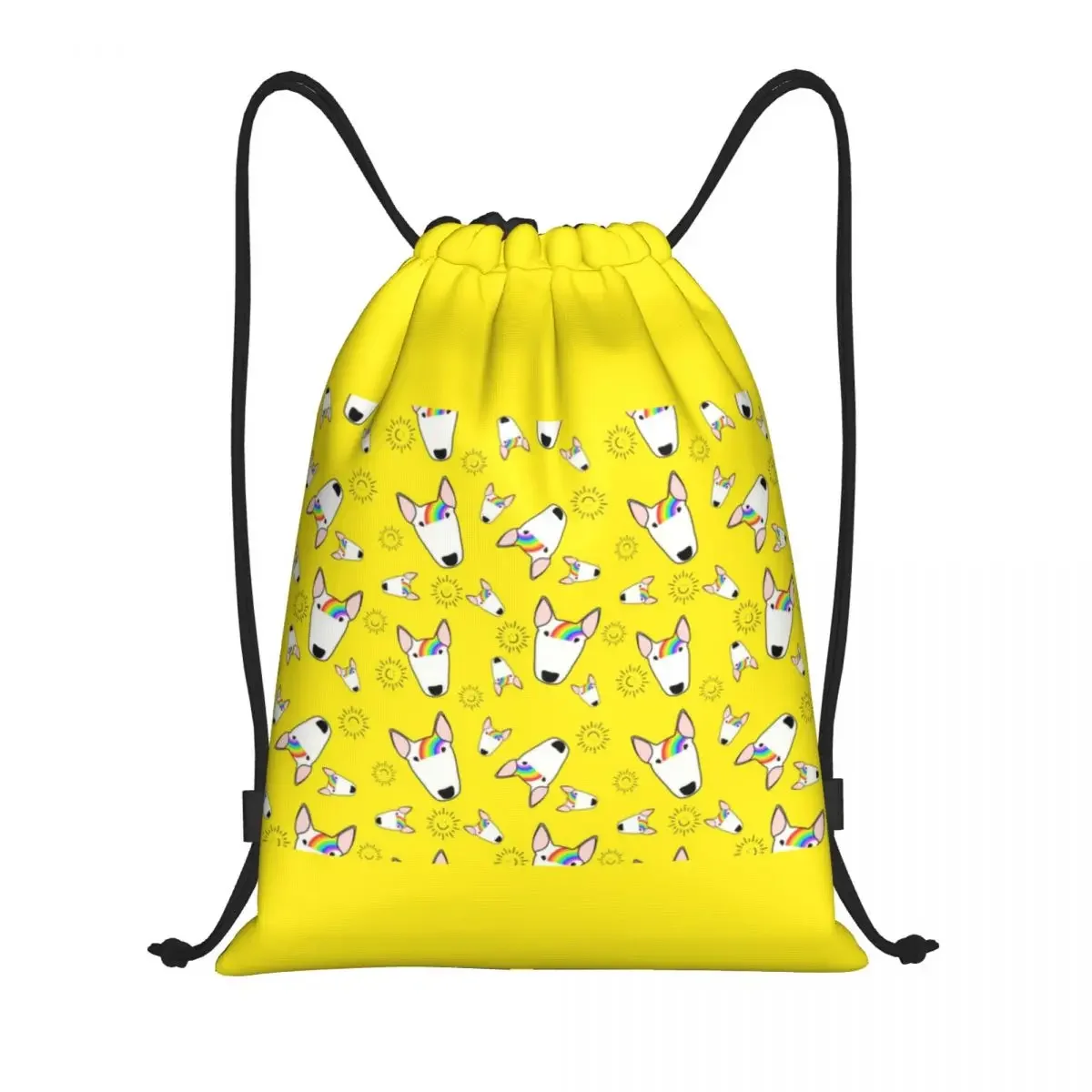 Забавная Радужная бультерьерская сумка на шнурке для покупок рюкзаки йоги