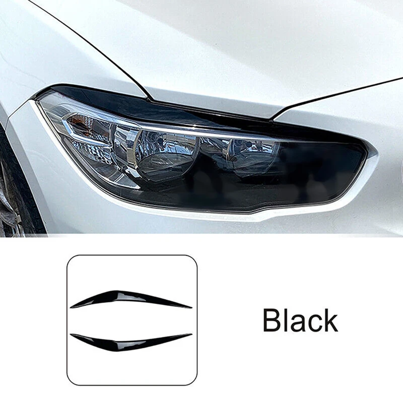 

For BMW 1 Series F20 116I 118I M135I 2015-2019 Front Headlight Cover Garnish Strip Eyebrow Cover Trim Sticker Resin Car Supplies