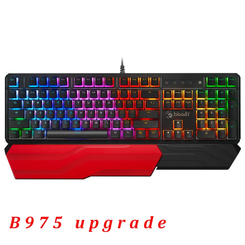 

Механическая клавиатура Bloody Ghost B975 с оптической осью, игровой ноутбук для макросъемки, внешний настольный Интернет-кафе, 104 клавиш, подсвети...