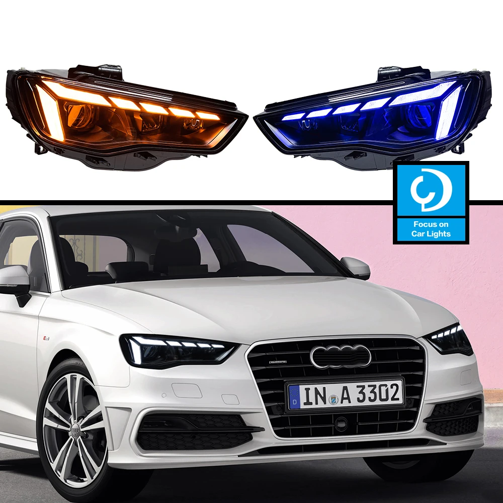 Передние Автомобильные фары для Audi A3 2013-2016 8V лампа головного света проекционный