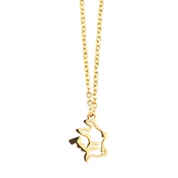 stainless steel fahsion gold pikachu cartoon ladeis pendant mouse necklace fashion jewelry best gift for children