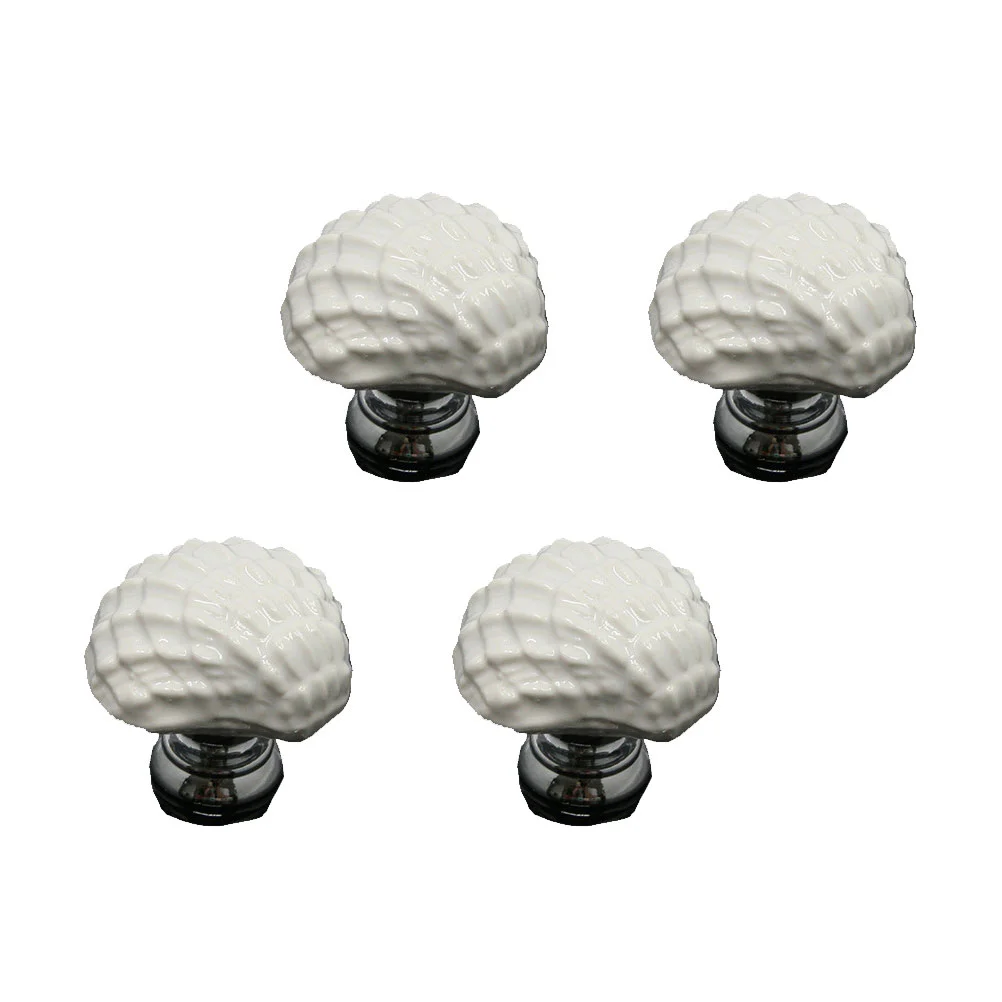 

Knobs Handles Cabinet Drawer Door Seashell Cupboard Ceramic Kitchen Decorative Coastal Nautical Knob Furniture Beach Wardrobe