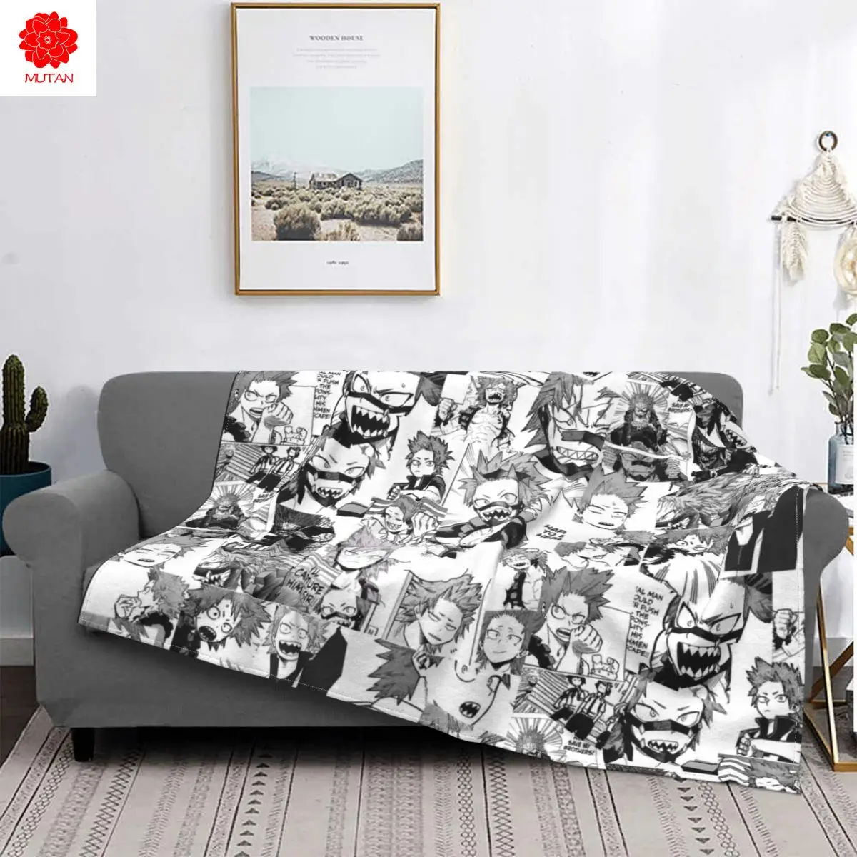 

Многофункциональное супермягкое покрывало с рисунком Kirishima My Hero академия