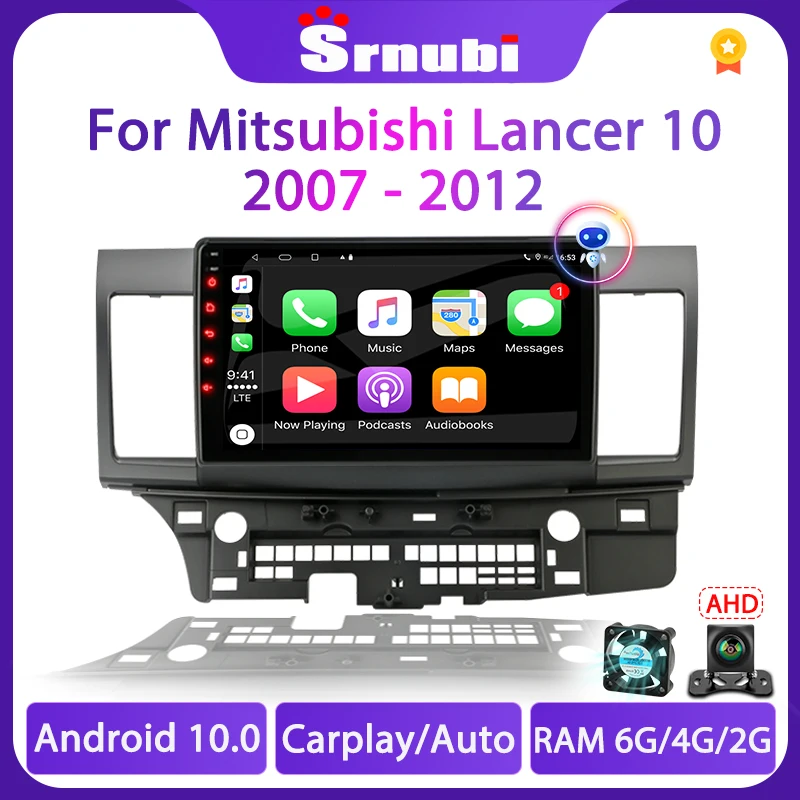 

Автомагнитола Srnubi для MITSUBISHI LANCER 2007-2012, 2 din, 4G, GPS