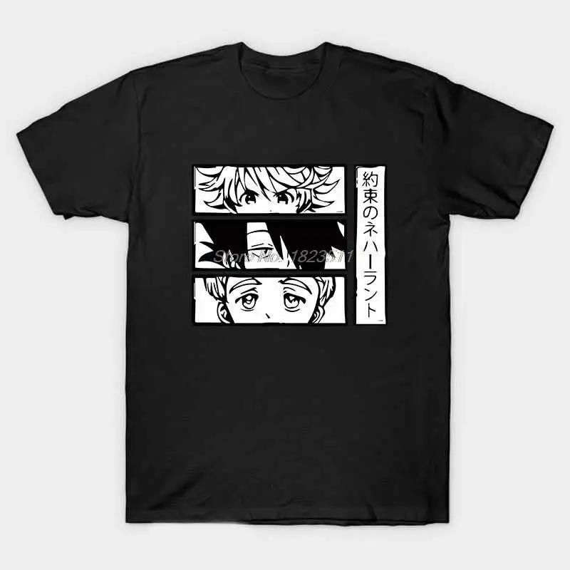 

Anime The Promised Neverland Men's T Shirt Japan Manga Norman Ray Anime T-Shirt Unisex Funny Tshirt Men Streetwear Harajuku