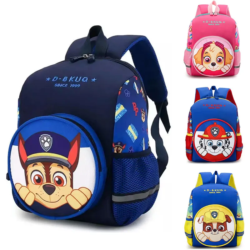

Paw Patrol Anime Backpack Cartoon Kindergarten Children Student Schoolbag Chase Skye Marshall Character Printing Schoolbag Gift
