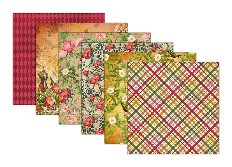 KSCRAFT 6 дюймов односторонний Печатный Рождественский узор креативная бумажная