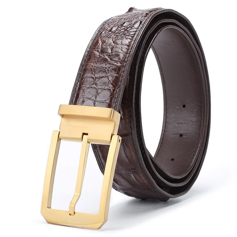 

vip luxury belt 3.8cm men's seamless crocodile bone leather belt needle buckle leather belt business leisure corset belt