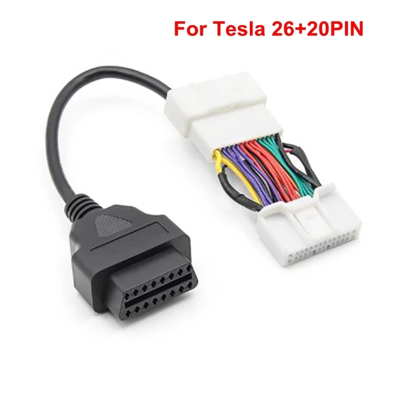 

For Tesla 26 20 Pin Male Female OBD2 Cable to 16Pin Connector for Tesla Model 3 Model Y OBD 2 OBDII Diagnostic Tool Auto Adapter