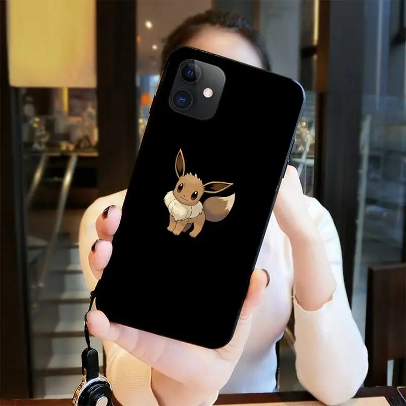 Милый чехол для телефона Pokemon Eevee iphone 13 12 11 Pro Max Mini XS 8 7 Plus X SE 2020 XR |