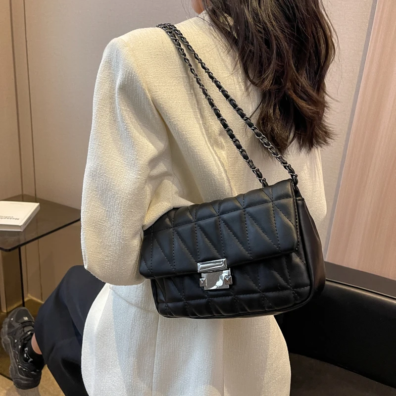 

Vintage Brand Designer Chain Handbag Purses For Women Shoulder Crossbody Bag 2023 New Ladies Messenger Vintage Bags High Quality