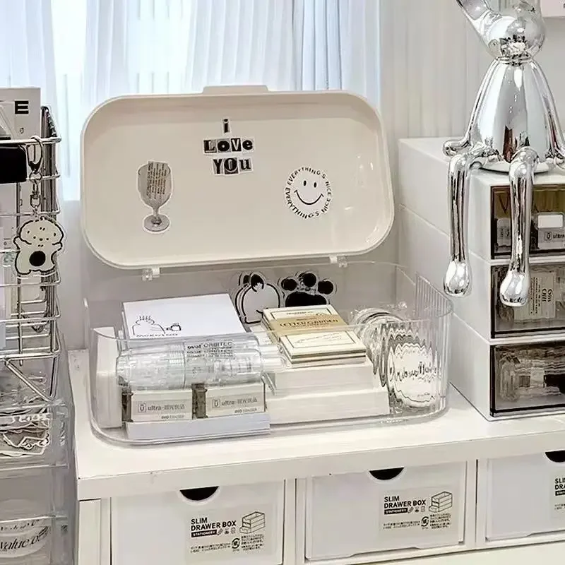 Прозрачный органайзер для хранения с крышкой