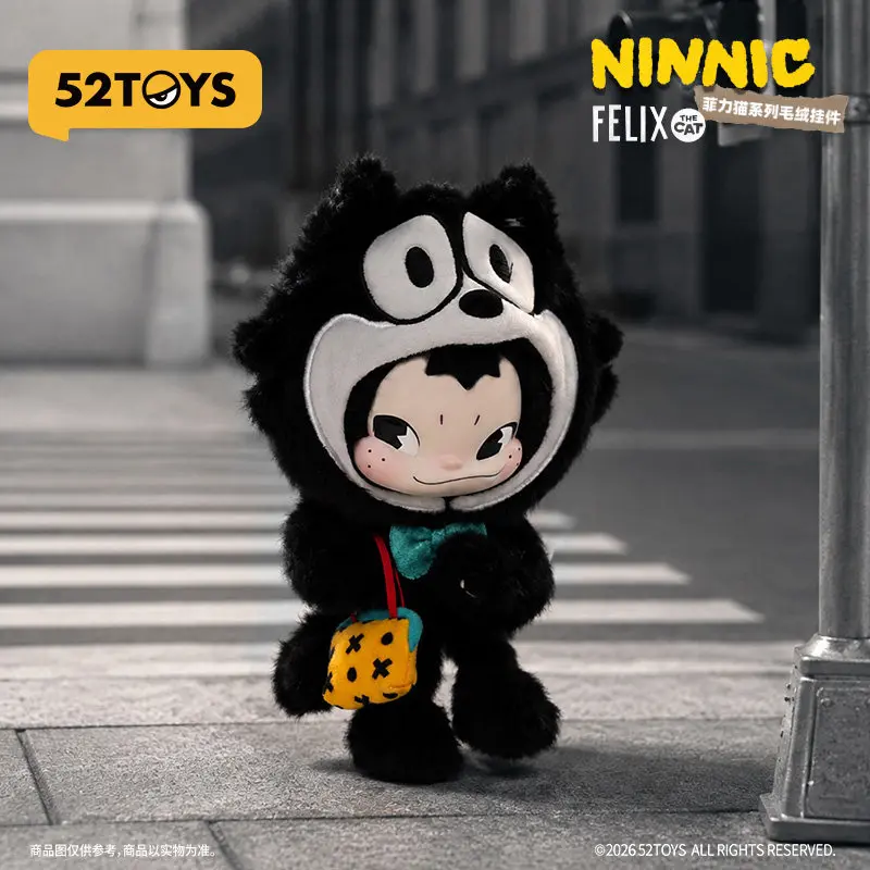 Фото 52TOYS NINNIC Феликс, плюшевый котик-брелок, модная игрушка-украшение, подвеска к Празднику Циси, коллекционный брелок, аниме-кукла. №2