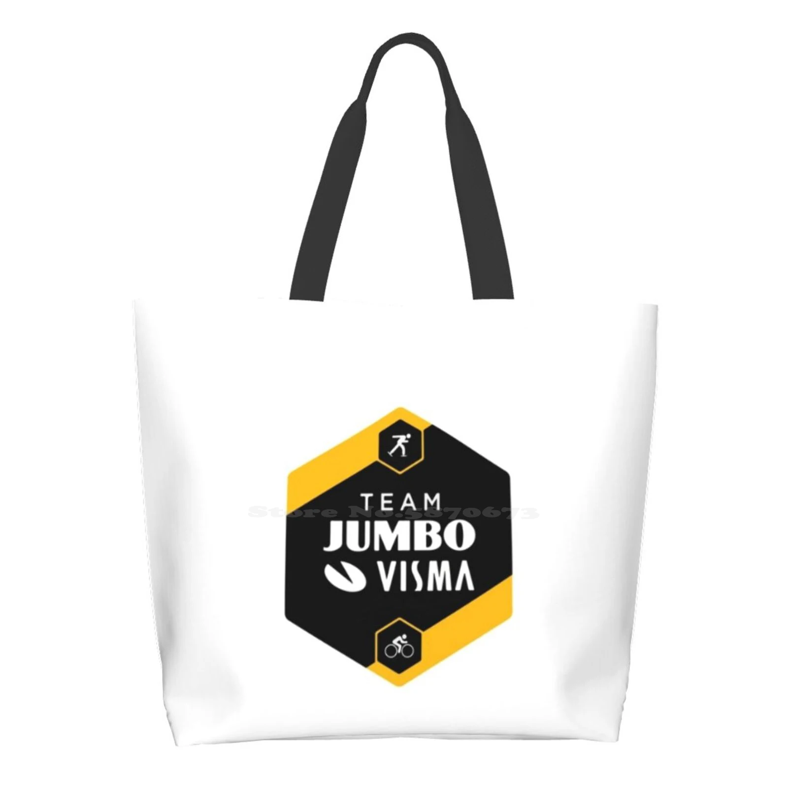 

Team Jumbo Visma - Designer Handbags Shopping Tote Jumbo Visma Cyclist Cyclism Le Race Bikes Bike Life France Bike Cycling Team