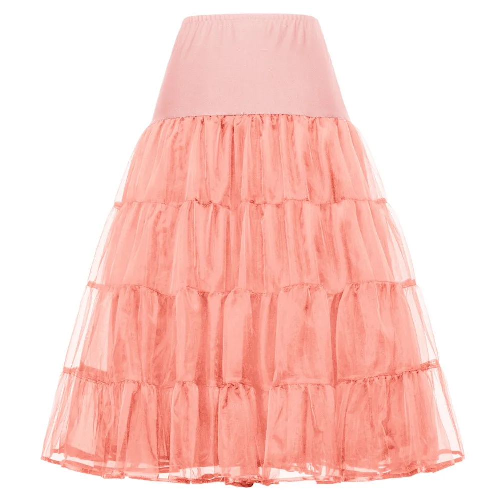 

GK Women Skirts 2-Layers Voile Dress Crinoline Underskirt Petticoat Free Shipping Retro Vintage Short Halloween Clothings