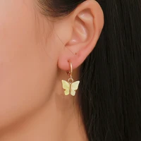 koreaanse nieuwe mode oorbellen acryl vlindervorm sieraden kleine verse zoete drop earing voor vrouw leuke beste geschenken