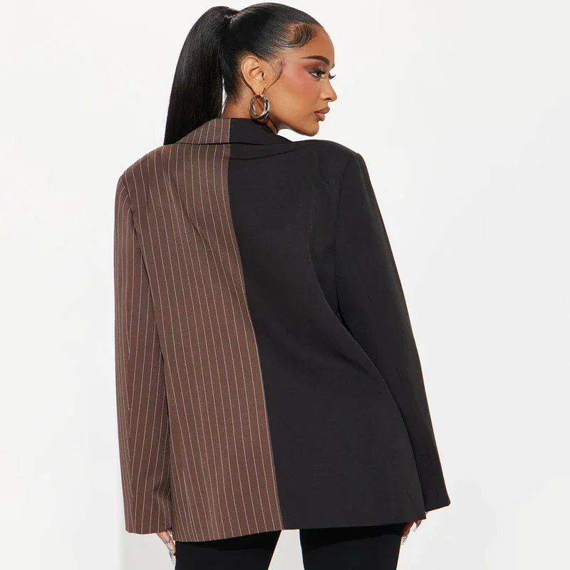 Beautyblue Куртки Верхняя одежда для женщин Новая мода Глубокий v-образный вырез с