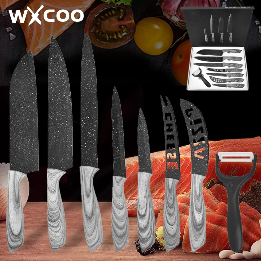 

Kitchen Knife Set Utility Slicing Knife Cheese Pizza Knife Meat Cleaver Stainless Steel Chef Knife Cooking Knife Kitchen Tool