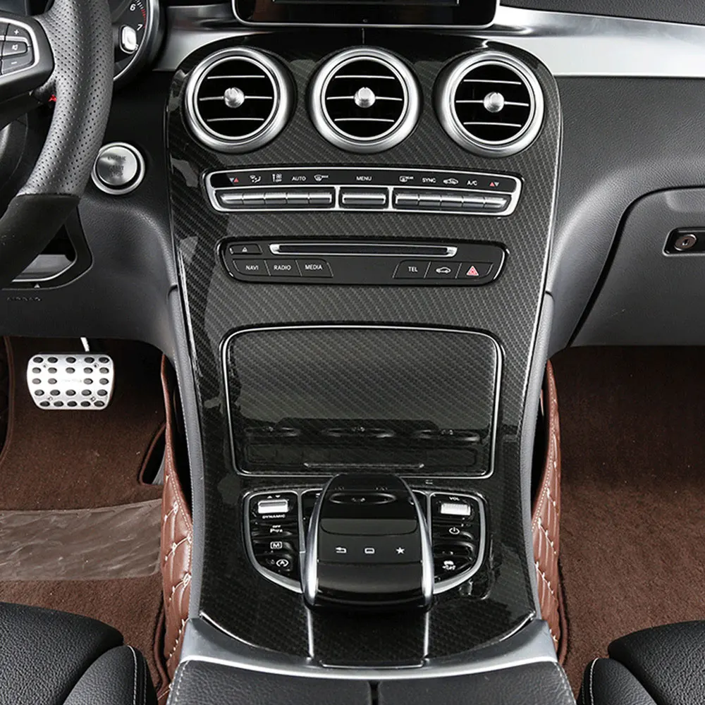 

For Mercedes Benz W205 C200LGLC260 2015-2018 Car Interior Modification Decoration Central Control Appearance Film Carbon Pattern