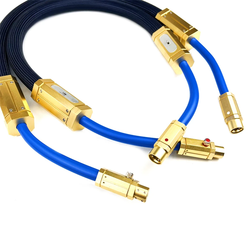 

Hi-end XLR Balanced Cable Alloy Gold Plated HiFi Audio RCA Interconnect Line Without Box
