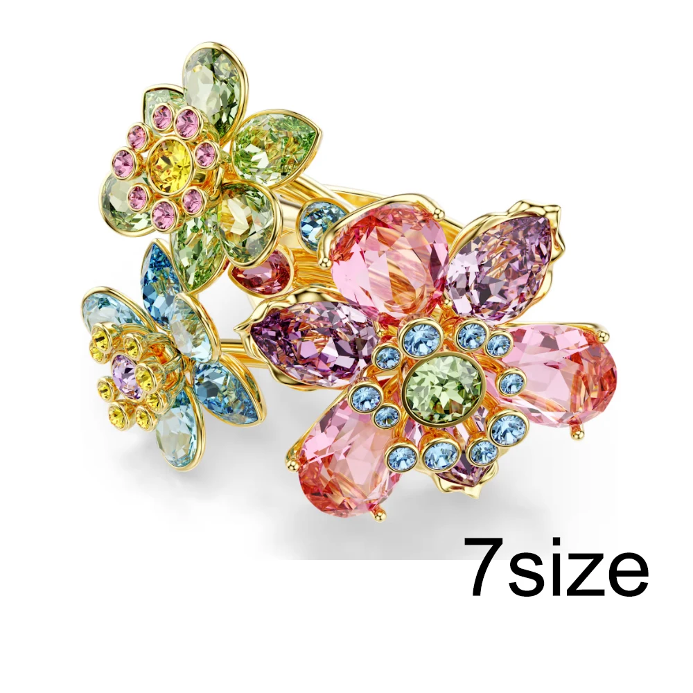 

Последние бестселлеры, модные серьги с подвесками, инкрустированные красочными цветами, серьги, кольца, женский комплект, рождественский подарок