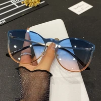 classic rimless sunglasses women gradient sunglasses female retro brand outdoors shades for ladies travel uv400 colored glasses