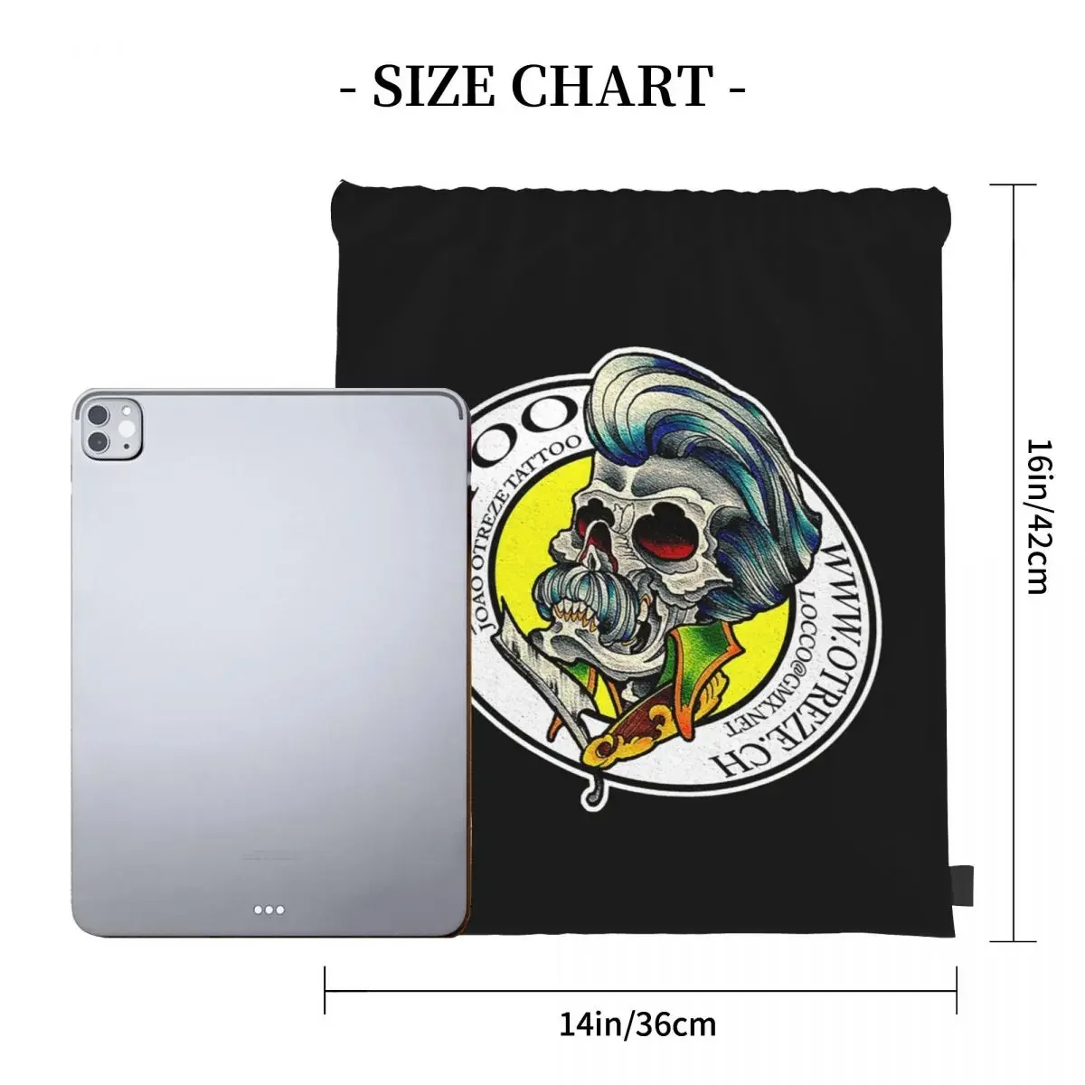 Рюкзаки с татуировкой Joao Otreze повседневные портативные сумки на шнурке карманные