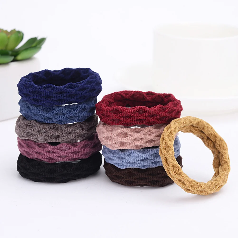 

20 Pcs Ponytail Holder Hair Rope Ribbons Girls Tie Elastic Scrunchies Stretch Ring Simple