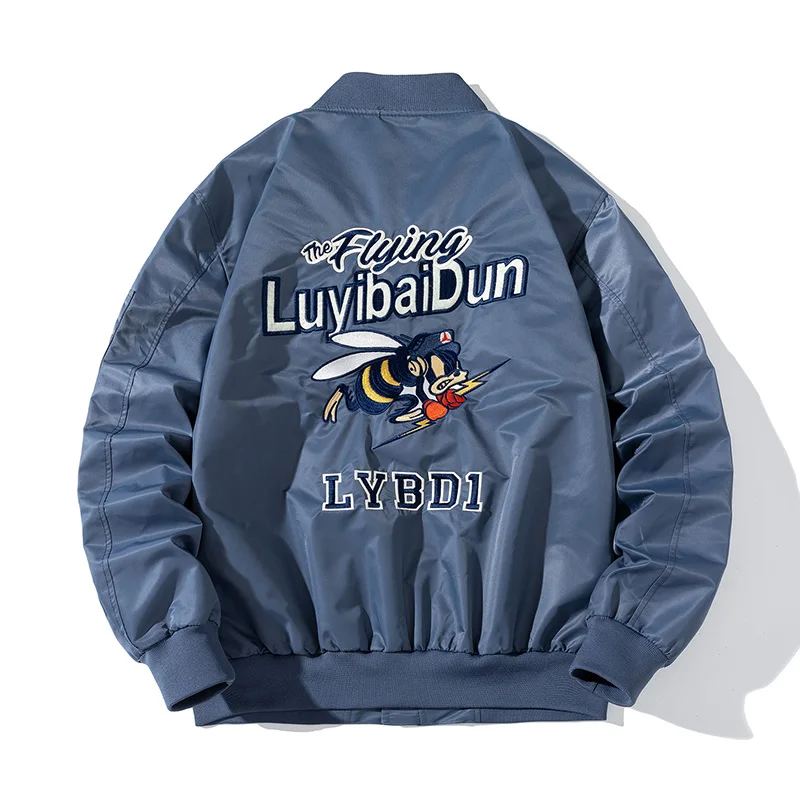 

Куртка-бомбер Мужская/женская с вышивкой животного, куртка-пилот в стиле ретро, пальто в стиле хип-хоп, уличная одежда, ветровка, Молодежная повседневная одежда, весна-осень