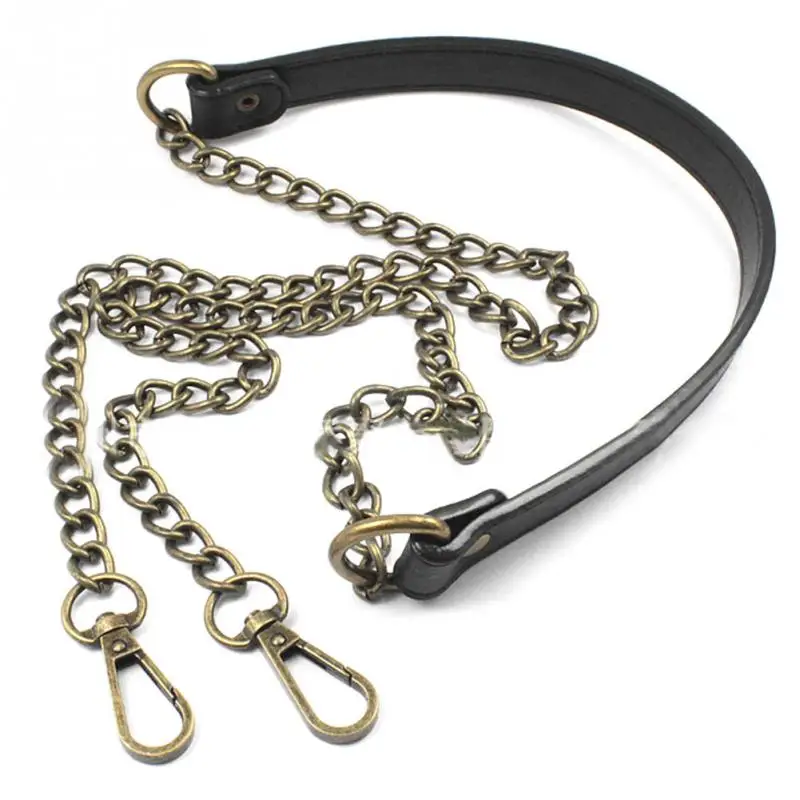 2022 Bag Chain Women's Bag Strap Replacement Metal + PU Leather Strap for DIY Handbag Shoulder Bag 10pcs 120cm