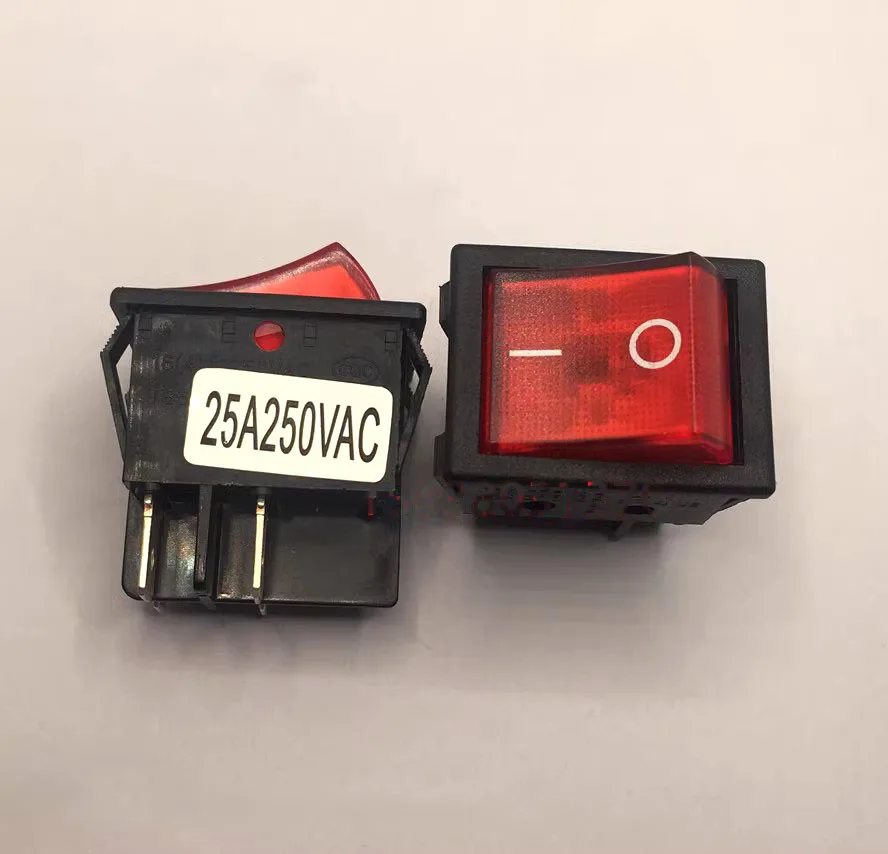 

TAIWAN HONGJU 4 feet two red light power 25A250V Home furnishings R210-C5L-BRBB Ship type switch
