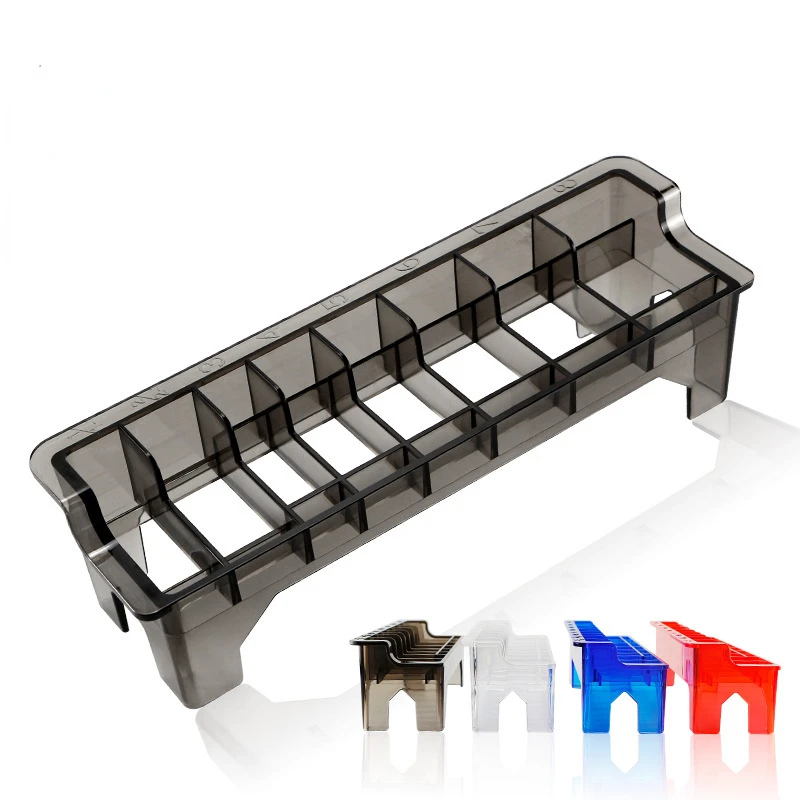 

8 Grid Guide Limit Comb Storage Box Electric Hair Clipper Rack Holder Organizer Case Barber Salon Hairdressing Tools