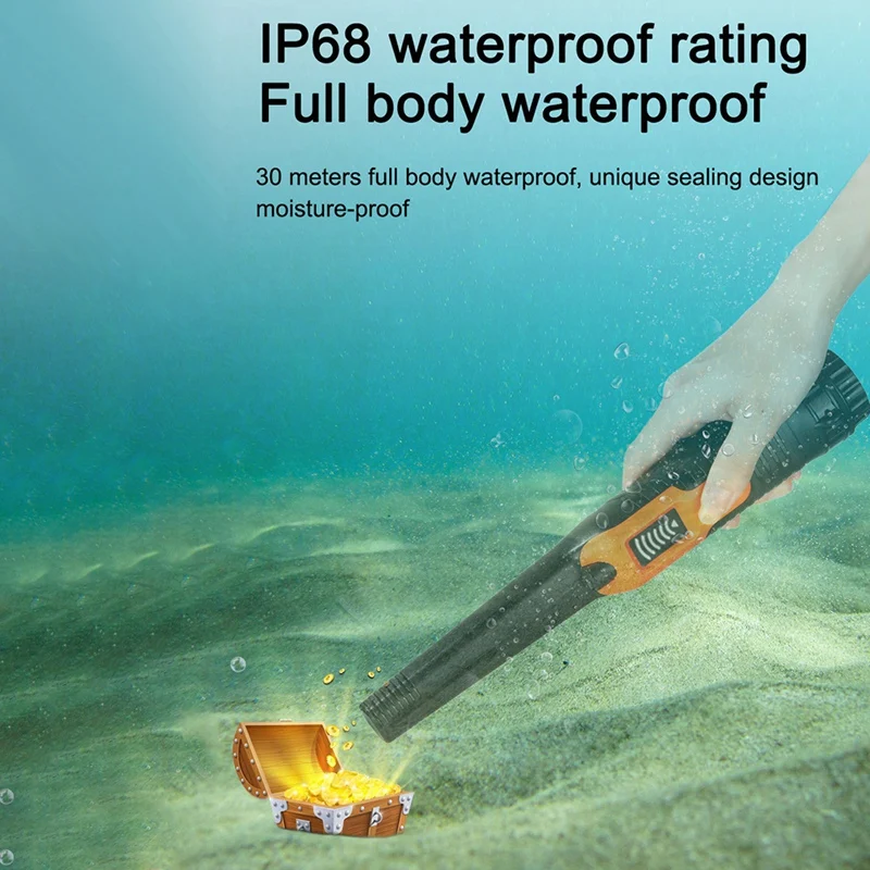 Металлоискатель Pinpointer ЖК-дисплей водонепроницаемый с высокой чувствительностью