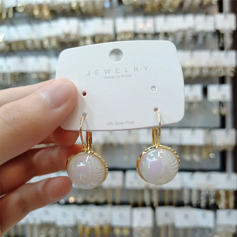 

S925 Silver Needle Pearl Stud Earrings Fashion Korean Style All-match High-end Small Fresh Fashion Temperament Earrings Women