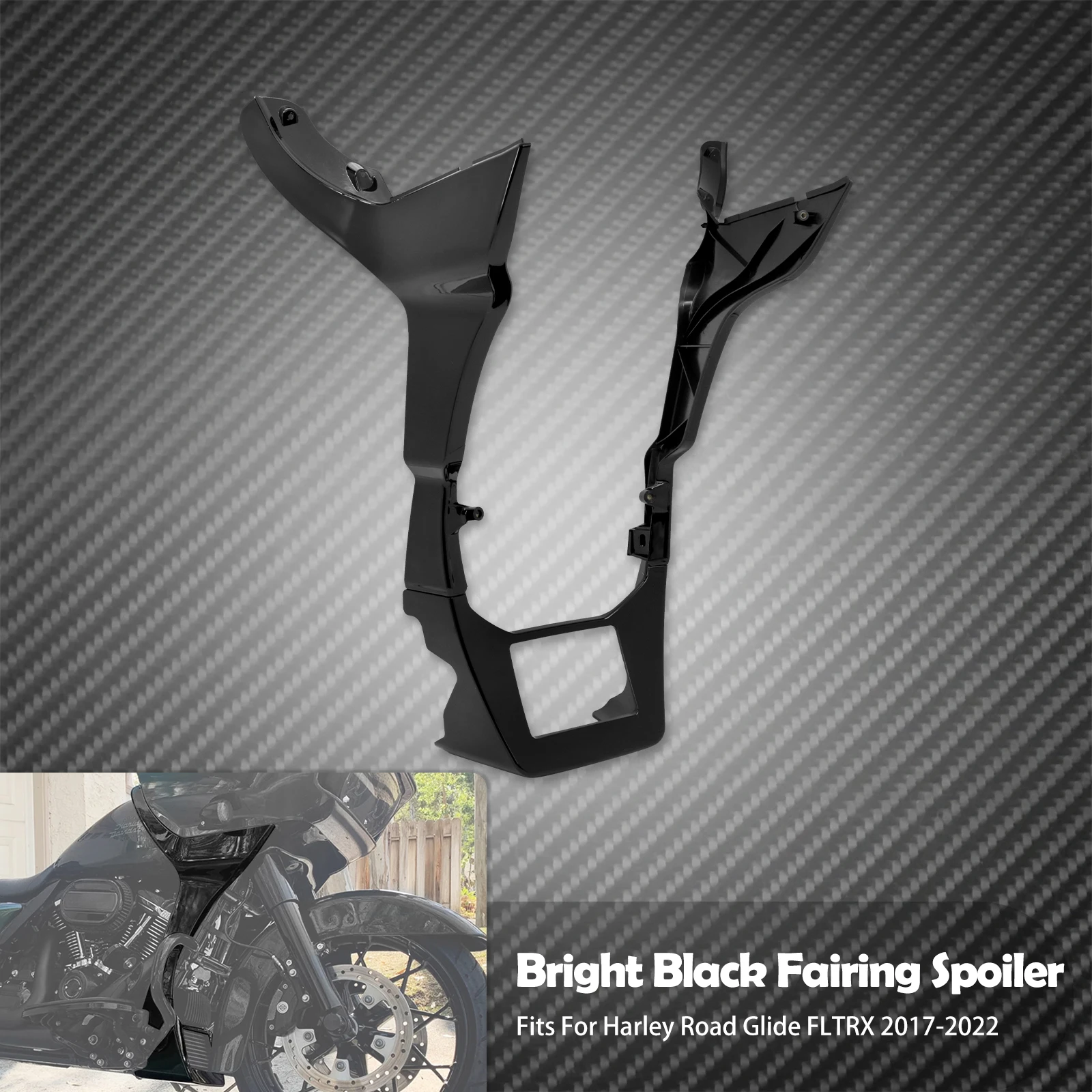 Яркий черный обтекатель мотоцикла, спойлеры, чехол для Harley Touring Road Glide FLTRX Special FLTRXS 2017 2018 2019 2020 2021 2022