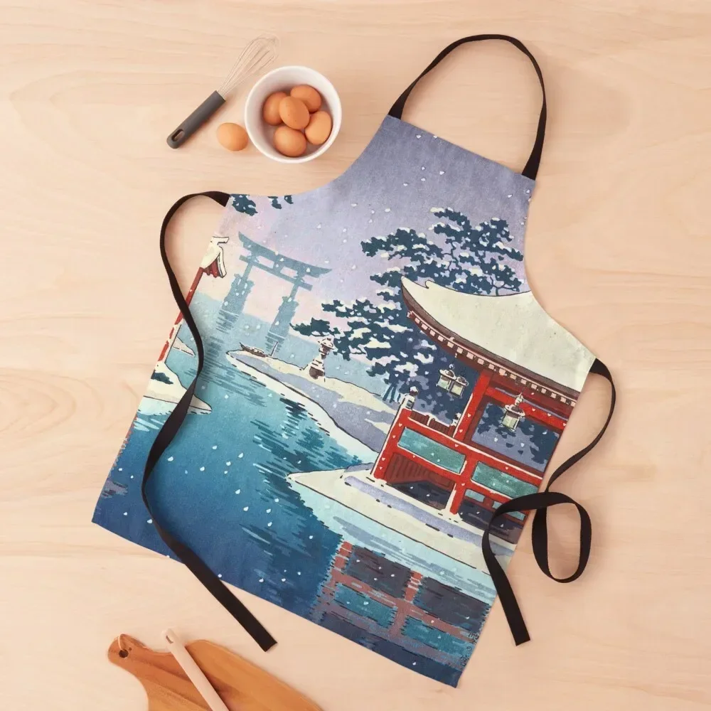 Snowy Miyajima от Tsuchiya Koitsu Фартук для кухни Женская кухонная куртка женские рабочие