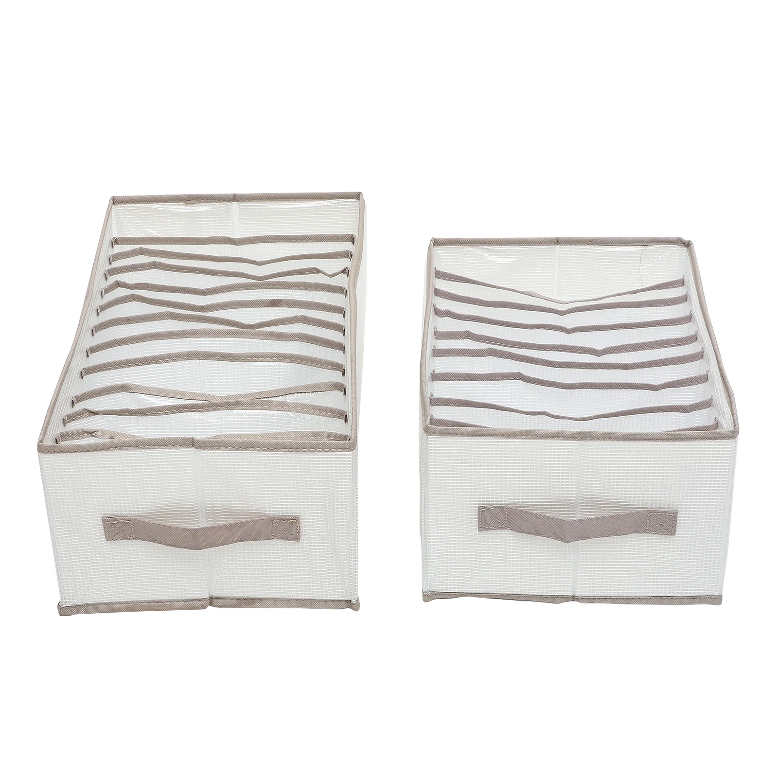 

2 Pcs Folding Storage Box Foldable Bin Clothes Containers Cupboard Case Sundries Holder Pvc Cases Toy Organization and