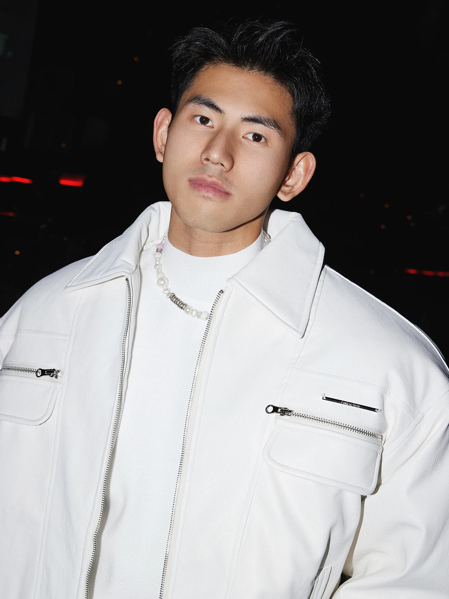 Papaslilmonster American High Street Мотоциклетная кожаная одежда Pu Shuai Cleanfit Жесткая куртка-карго