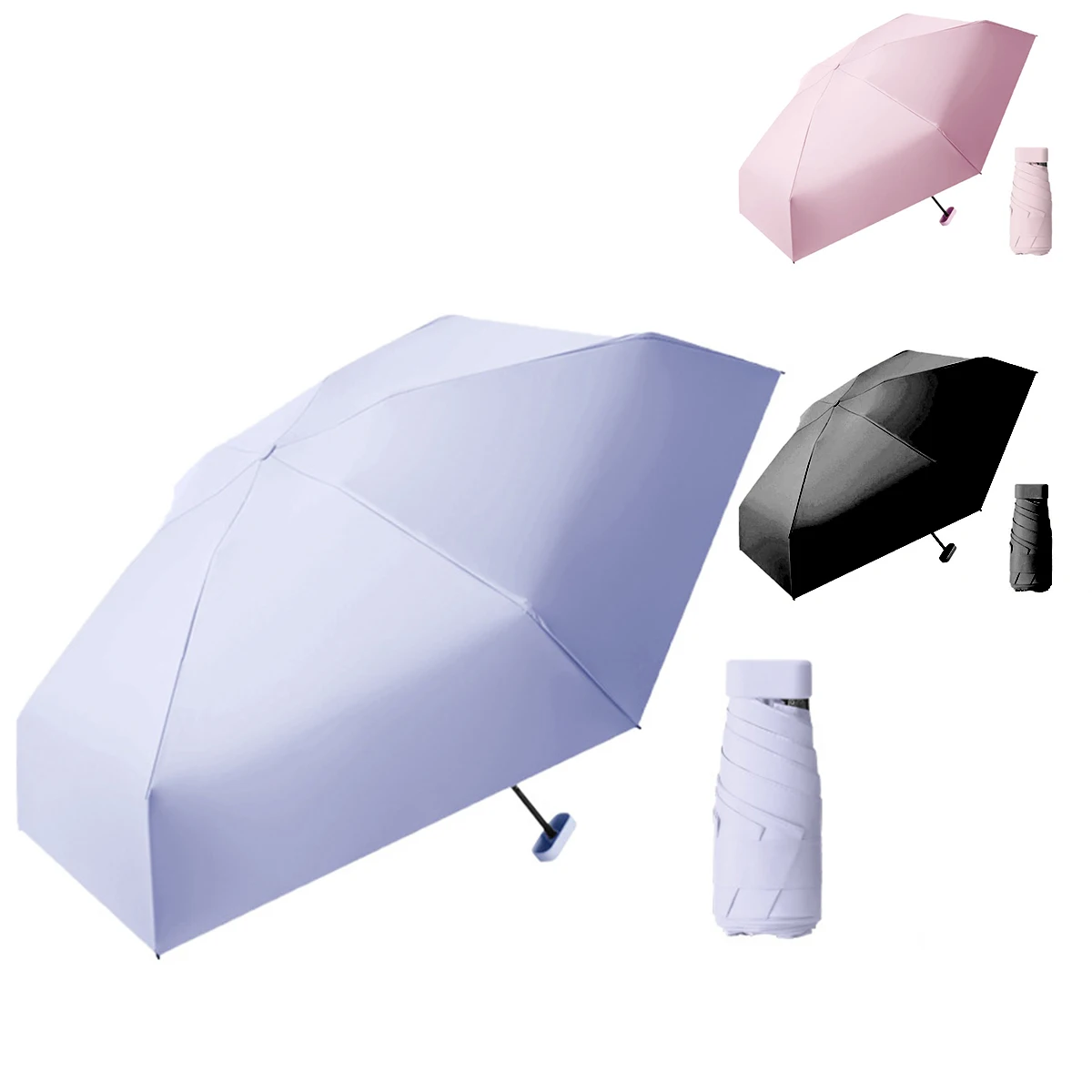 

Мини-зонт, маленький дорожный Зонт с чехлом, ультрапортативный Зонт с защитой от УФ-лучей, компактный карманный непромокаемый ветрозащитный зонт