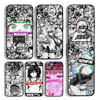 anime girl for apple iphone 13 12 11 mini 8 7 6s 6 xs xr x 5 5s se 2020 pro max plus black phone case capa