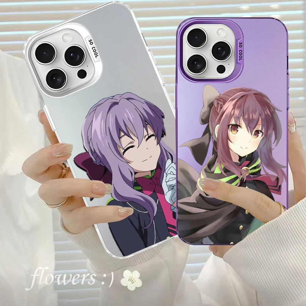 Чехол для телефона Серафим конца Hiiragi Shinoa iPhone 16 15 141312 11 Pro Max X XR XSMAX 8 7 Plus Матовая