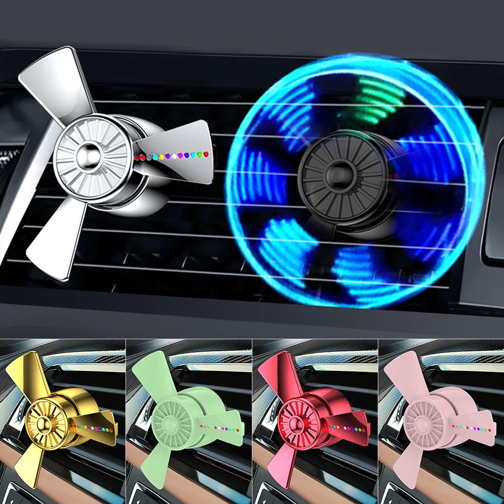 

Освежитель воздуха для автомобиля, автомобильные аксессуары, зеркальный диффузор, светодиодный вращающийся пропеллер, ароматизатор, магни...