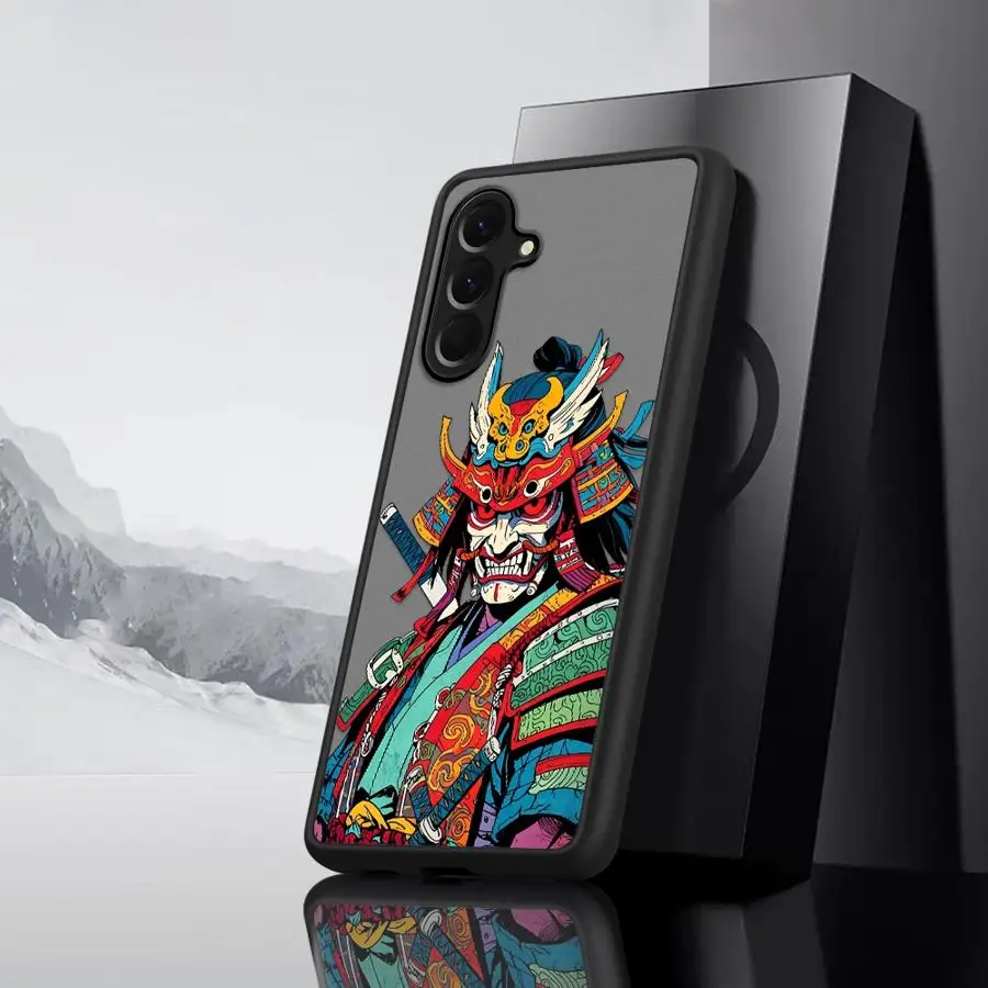 Фото Чехол для телефона Samsung Galaxy A73 A33 A34 A36 A14 A23 A52S A72 A53 A35 A16 A15 A54 A56 A55 A17 A52 с изображением японского воина-призрака №1