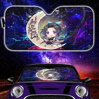 shinobu demon slayer love you to the moon galaxy car auto sunshades