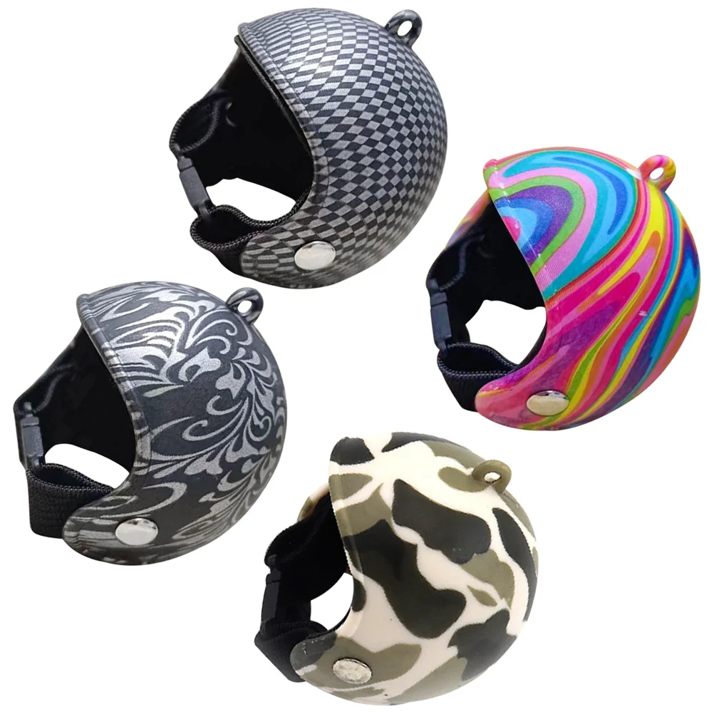 

4 Pcs Pet Gift Creative Chicken Bird Safety Dog Toys Miniature Headwear Plastic Parrot Accessories