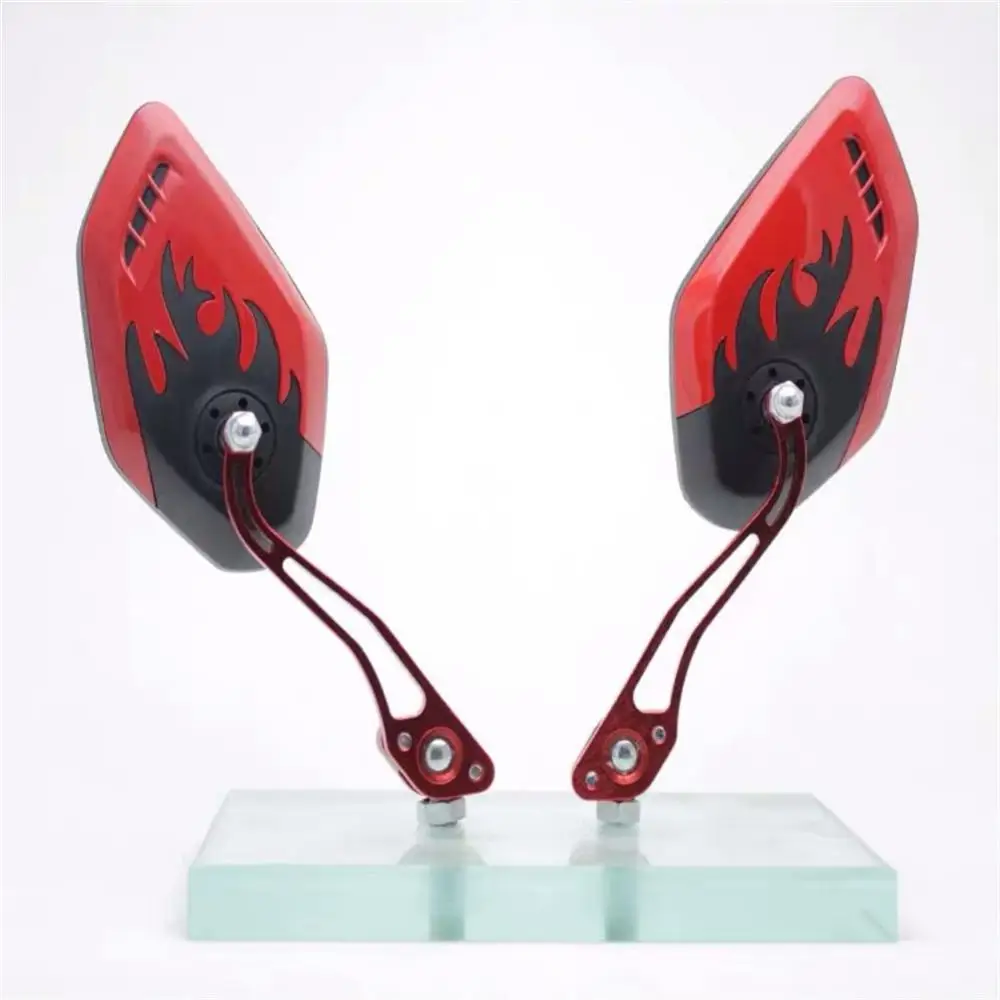 

Motorcycle accessories electric vehicle modified wildfire rearview mirror view rear mirror reflector flame pattern