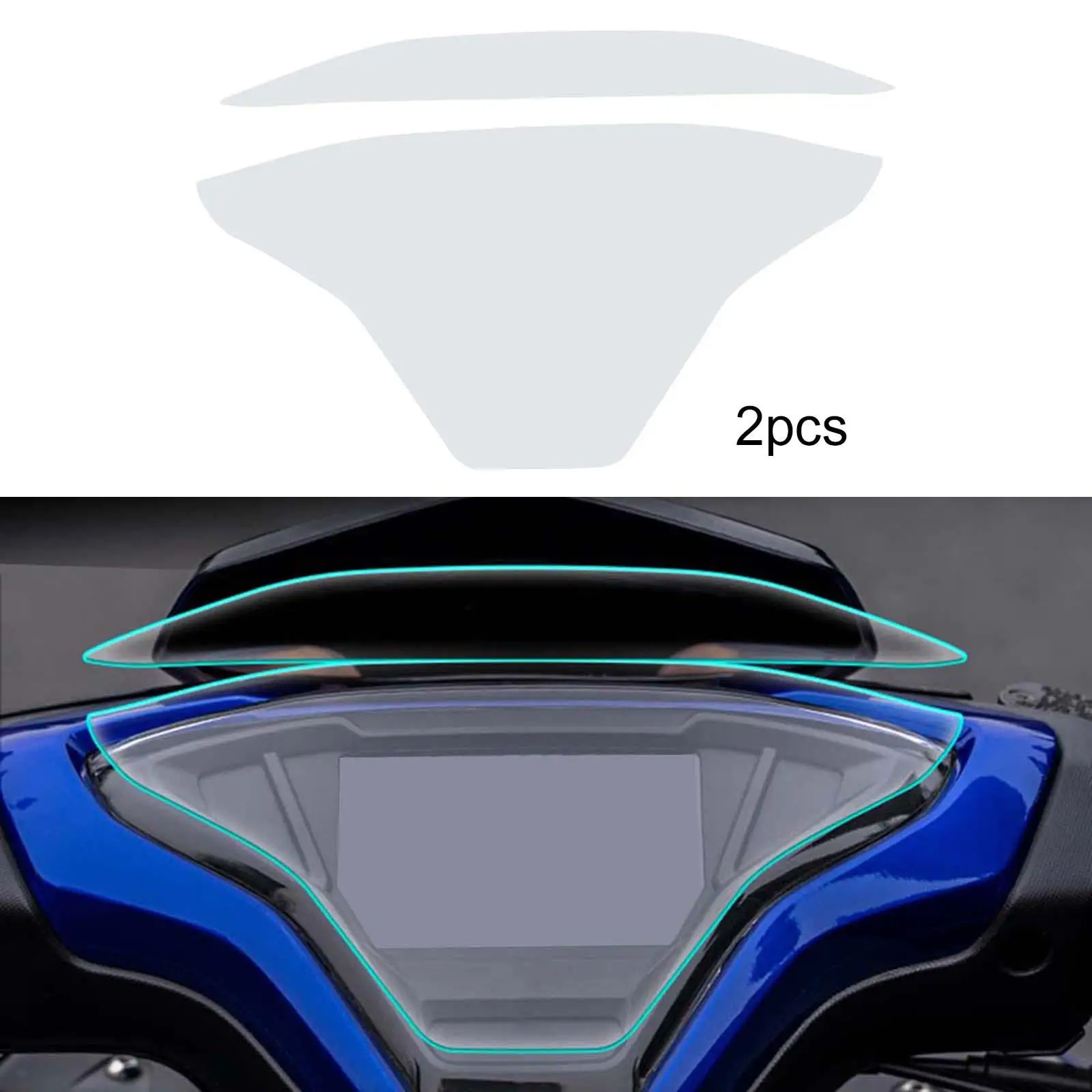 

2x Cluster Screen Film Protector Fit for Yamaha Nvx 155 2021 Spare Parts Premium