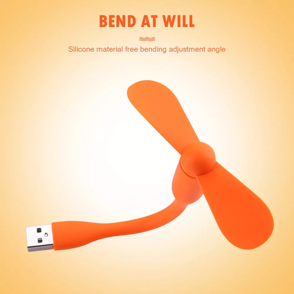 

Creative USB Fan Flexible Bendable Mini Fan for Power Bank Laptop PC AC Charger Computer Portable Cooler Summer Gadget