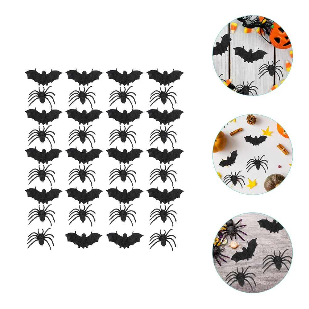 

Simulation Spider Bat Halloween Adornments Trick Treat Prop Home Decoration Toy Plastic Insect Accessories